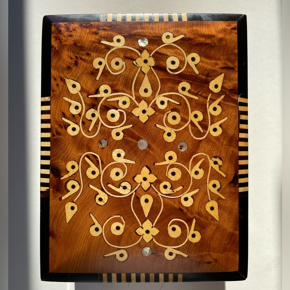Jewelry Box - Moroccan burl wood Jewelry box - handmade Thuya - Picture 3 of 10